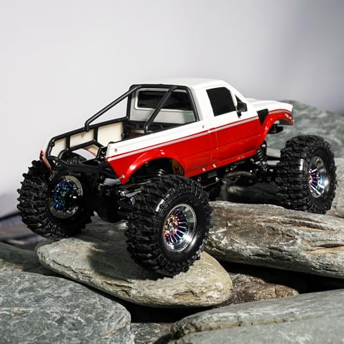 INJORA IR60 Pickup Hard Body Shell for TRX4M Defender Bronco (Red White) - color: Red White