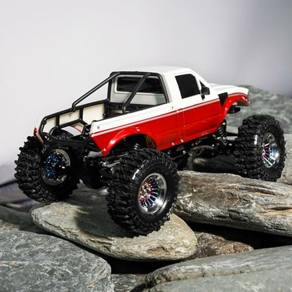 INJORA IR60 Pickup Hard Body Shell for TRX4M Defender Bronco (Red White) - color: Red White