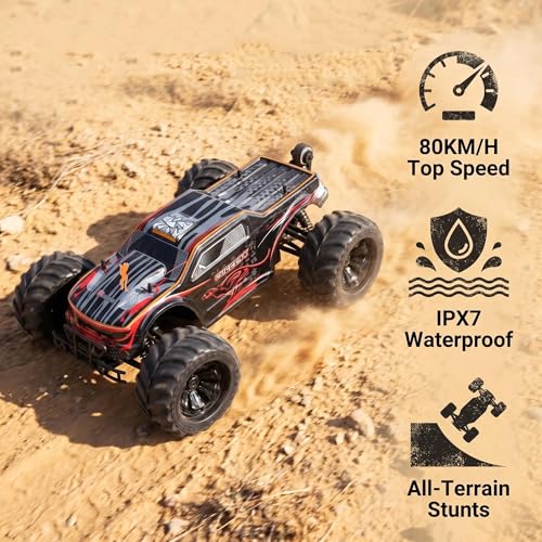 JLBRACIGRC 1/10 RTR Brushless Fast RC Cars for Adults Set of 2, Max 80+KM/H Hobby Electric Off-Road RC Truck with 3S Lipo Battery, Waterproof Remote Control Car, 4WD RC Car All Terrain Off Road Gift