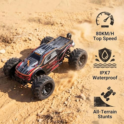 JLBRACIGRC 1/10 RTR Brushless Fast RC Cars for Adults Set of 2, Max 80+KM/H Hobby Electric Off-Road RC Truck with 3S Lipo Battery, Waterproof Remote Control Car, 4WD RC Car All Terrain Off Road Gift