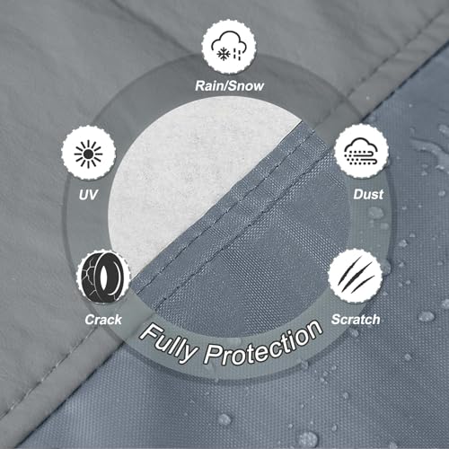 Explore Land Tire Cover with Handle - Seasonal Spare Tire Bag, Heavy Duty Winter Wheel Storage Tote Against Dust and Scratches, 4 Pack (Fits Diameters 32''-34.75'', Charcoal) - size: XL (Fits Tire Diameters 32''-34.75''), style: Tire Storage Bag-Charcoal