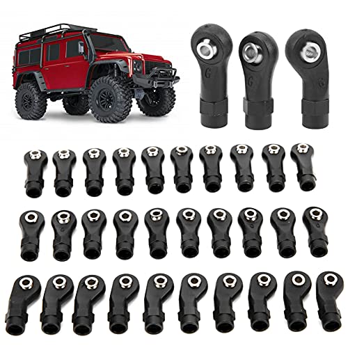 30Pcs Link Linkage Rod End, Width Balls Joint Head Set, Ball Joint Link Ball Head Holder Accessories for Traxxas 1/10 RC Car
