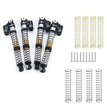 Powerhobby 1/24 Axial SCX24 Aluminum 58mm Long Travel Shocks (Black) - color: Black