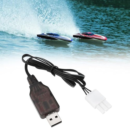 2S Life 6.4V 600mA USB to EL4.5-3P Plug Batteries Charging Wire for Most Model Remote Control Cars Trucks Speedboats