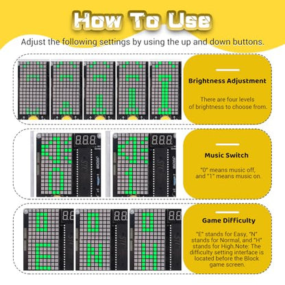PEMENOL 7-in-1 Game Soldering Project Kit | DIY Game Console Electronics Kit for Electronics Learning, 3 Difficulty Levels, for Teens 15+ & Adults Soldering Practice