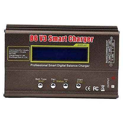 RC Battery Charger B6 V3 80W AC DC Balance Charger with LCD Display 11.0-18.0V for NiMH