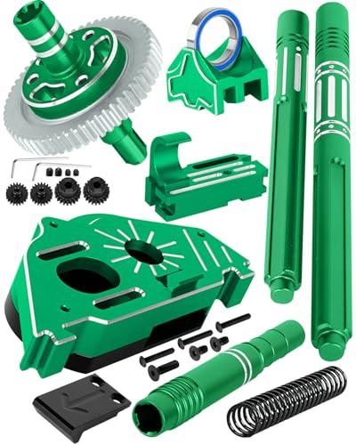 RC Center Driveshafts &Support &Transmission Gearbox &0.8 Mod 58T Slipper Clutch w/Shaft &20T 21T Pinions Upgrades Part for 1/10 Big Rock Granite Senton 3S,1/8 Typhon 3S,Green - color: Pink(1 Set)
