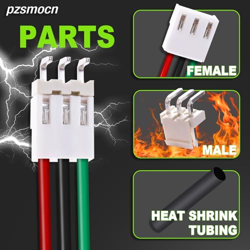 15 Sets/60 Pcs JST VH SMT 3.96mm 3 Pin 22AWG Silicone Connector Kit | Premium Automotive Wiring, Heavy Duty Terminals, Reliable Circuit Board, High Temperature Housing, Easy Project Assembly - size: 3-Pin, style: JST-VH-SMT