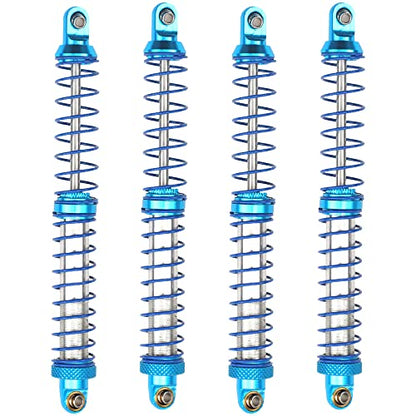 4Pcs Vgoohobby Metal Shocks Absorber Adjustable Dampers Compatible with Axial SCX10 Traxxas TRX4 D90 90046 Redcat Gen7 1/10 RC Crawler Car (Blue,120mm) - size: 120mm