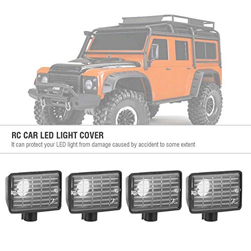 Dilwe RC Car Light Cover, 4 Pcs LED Light Shade Universal Lampshade for HSP REDCAT AXAIL scx10 Scale RC Model Crawler LED Kit()
