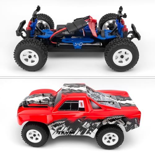 RC Aluminum Front & Rear Body Mounts with Body Posts, Clips, Washers Upgrades Part Compatible with 1/18 Traxxas LaTrax Desert Prerunner, Replace Parts 7615 (Black) - color: Black