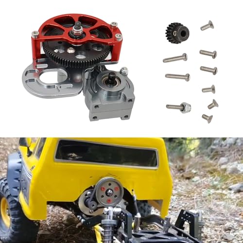 SecosAutoparts Aluminum Transmission Gearbox for 1/10 SCX10 RC Crawler Car | Compatible with Axial SCX10, SCX10 II 90046 90047, Wraith, Gmade Komodo and other 1/10 crawlers