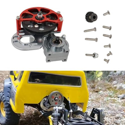 SecosAutoparts Aluminum Transmission Gearbox for 1/10 SCX10 RC Crawler Car | Compatible with Axial SCX10, SCX10 II 90046 90047, Wraith, Gmade Komodo and other 1/10 crawlers