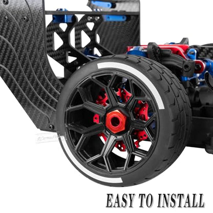 RC Wheels and Tires for 1/8 Typhon 6S BLX,1/7 Infraction 6S BLX,Limitless,RC Wheels and RC Tires Soft Tires Truck Tire Highway Tires,Black - color: Black(4pcs)
