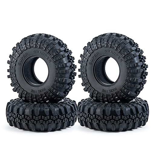 SWX 2.2" Crawler Tires 4PCS OD137mm for Axial SCX10 1/10 Upgrade Parts | 2.2 Inch RC Tires Rubber Tyres Set for 1/10 RC Rock Crawler Axial SCX10 RR10 Wraith Yeti RC Car Upgrades Parts