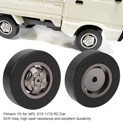 54mm Wheel Rim Tire Drift High Wear Resistance Excellent Durability RC Car Model WPL D12 1/10 RC Tires (Titanium T)