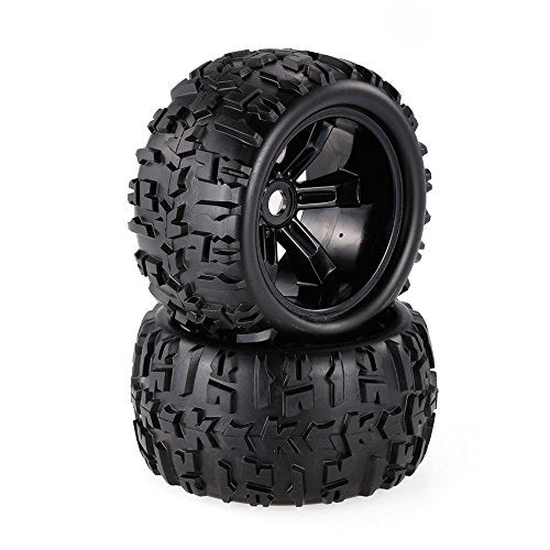 Goolsky 2pcs 3.6 Inch 150mm Monster Truck Wheel Rim and Tire for 1/8 Traxxas HSP HPI E-MAXX Savage Flux ZD Racing RC Car