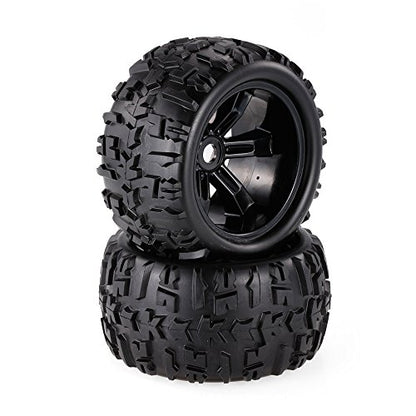 Goolsky 2pcs 3.6 Inch 150mm Monster Truck Wheel Rim and Tire for 1/8 Traxxas HSP HPI E-MAXX Savage Flux ZD Racing RC Car