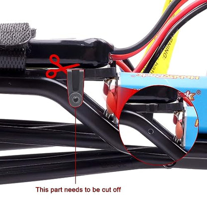 HobbyPark High Torque 050 55T Brushed Motor with Motor Mount & Pinion for Axial SCX24 Gladiator Bronco C10 JLU Deadbolt B-17 1/24 Crawler Upgrades Parts