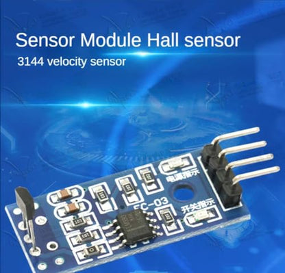 V TELESKY 10PCS Sensors Module 3144 Hall Switch Speed Magnetic Switches For Arduino Smart Car 4 Pin