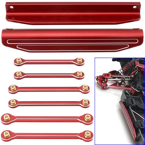 ShareGoo Aluminum Swing Arms & Steering Knuckle Kit & Servo Rod & Shock Tower Compatible with Hyper GO MJX 1/10 10208 Little Monster RC Upgrade Parts