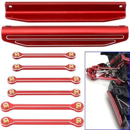 ShareGoo Aluminum Swing Arms & Steering Knuckle Kit & Servo Rod & Shock Tower Compatible with Hyper GO MJX 1/10 10208 Little Monster RC Upgrade Parts