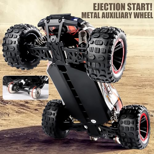 GoolRC 2105A Brushless RC Cars, 1:14 Scale Remote Control Car, 4WD 75KM/H High Speed RC Truck, All Terrains Off-Road Monster Trucks, 2.4GHz Electric Vehicle with 2 Batteries for Adults (Green) - color: Green, size: 2 Batteries