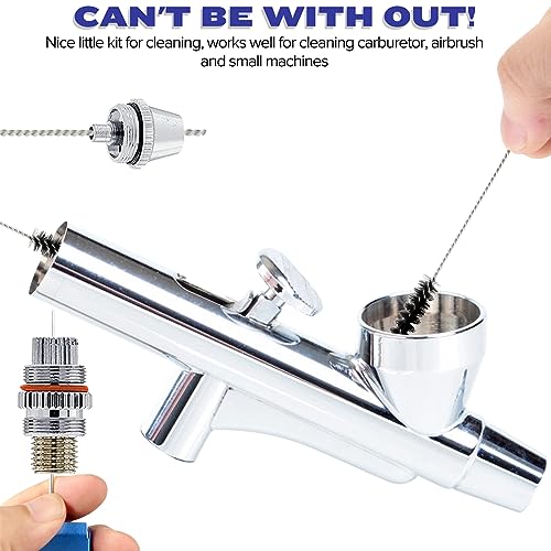 Valchoose Carburetor Cleaning Kit, Premium Jet Cleaning Tool Set, 28 Piece | 13 Wires, 10 Needles, 5 Nylon Brushes, Stainless Steel, Remove Deposits From Jets, Nozzles, Small Engines, Power Equipment - style: 1 set