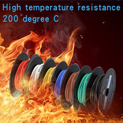 BNTECHGO 12 Gauge Silicone Wire Kit 7 Color Each 50 ft Flexible 12 AWG Stranded Tinned Copper Wire - size: 7 Colors Each 50ft, style: 12 AWG silicone wire