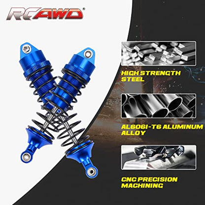RCAWD Shock Absorber Front Rear for LOSI 1/10 Lasernut U4, Tenacity DB Pro, TENACITY TT Pro 4WD SCT Upgrades, RC Shocks Damper 90mm 100mm, Hop Ups Parts #LOS233011, LOS03028, LOS03027, LOS03019 Blue - color: Blue