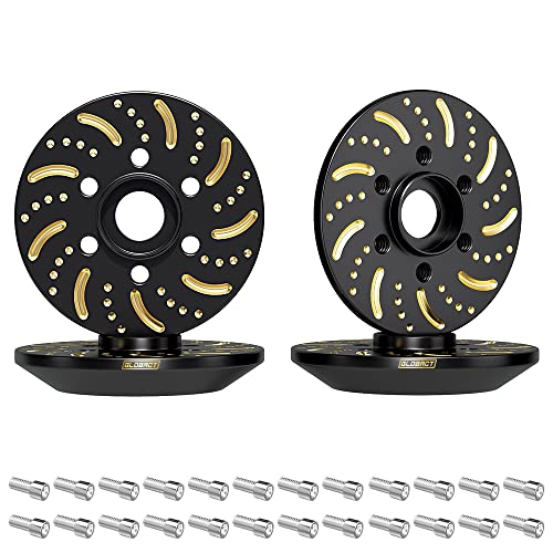 GLOBACT 1/10 Brass Wheel Weights Extended Hex Hub for TRX4 TRX6 SCX10-6mm | Fits 1.9" 2.2" RC Wheel, 154g Counterweight - size: 6mm