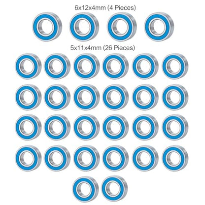 Rc Accessories For Tamiya 1/14 Semi 30Pcs Wheel Hub Sealed Bearing Kit RC Crawler Car Truck Upgrade Parts