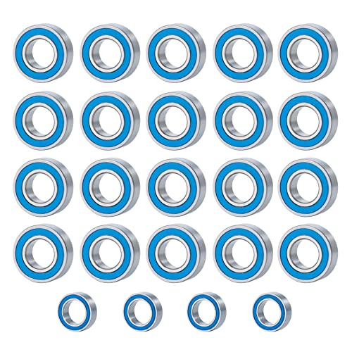 24PCS Steel Rubber Sealed Bearing Kit for Tamiya Super Clodbuster | Super Clodbuster & Bullhead RC Crawler Car Upgrade Parts