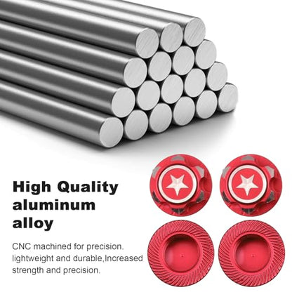 HobbyPark 17mm Hex Wheel Nuts Adapter with Wheel Hex Wrench Tool for Traxxas X-Maxx E-Revo E-Maxx Summit Monster Truck RC Tires (with Red Nuts) - color: With Red Nuts
