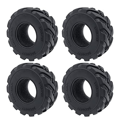 RCLIONS 1/24th Rubber 54mm Micro 1" RC Wheel Tires for Axial SCX24 Deadbolt,C10,JLU CRC,Bronco,Gladiator RC Crawler Truck Car (54mm) - size: 54mm
