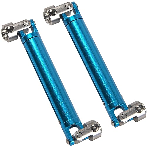 1Pair ShareGoo Aluminium Alloy RC Car Drive Shaft 103-148mm Universal Joint CVD DriveShaft Compatible with Axial SCX10 Tamiya CC01 D90 RC4WD TF2 HSP Redcat 1/10 RC Crawler (Blue) - color: Blue