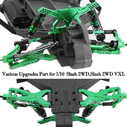 Aluminum Turnbuckles Camber Links Upgrades Part for 1/10 Slash 2WD/Stampede 2WD/Rustler 2WD/Bandit 2WD, Alloy Turnbuckles Camber Links Hops Up,Green - color: Green for Rustler 2wd