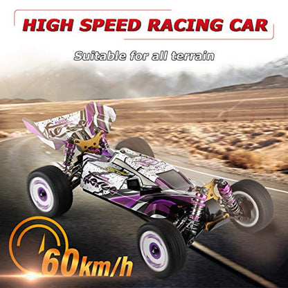 GoolRC WLtoys 124019 RC Car, 1/12 Scale 2.4GHz 4WD 60km/h High Speed Racing Buggy Drift Car RTR, Aluminum Alloy Chassis, Zinc Alloy Gear, 1 Battery - size: 1 Battery