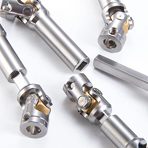 RC-Hub 1Pcs RC Driveshafts Metal Drive Shaft 45-50/47-57/55-67/60-80mm for 1:14 Tamiya Trailer Tractor Truck RC Crawler Car (115-155mm) - size: 115-155mm