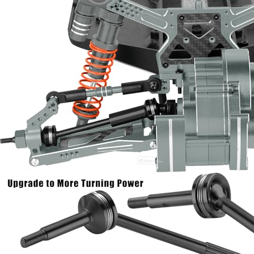 RC Upgrades Part for 1/10 Slash 2WD,Driveshafts,Shock Absorbers &Suspension Arms &Turnbuckles Links&Caster Blocks &Steering Block &Stub Axle Carriers &Shock Towers &Bulkhead,Titanium - color: Titanium(2wd)