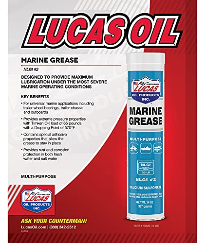 Lucas Oil 10682 Marine Grease 3 Ounce Combo Pack - size: 3 Ounces