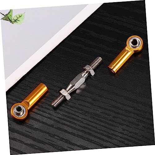 Vaguelly 6pcs Aluminum Rc Car Rod Linkages Turnbuckle Extension for Rc Truck Buggy Steering Upgrade Parts - color: Yellow