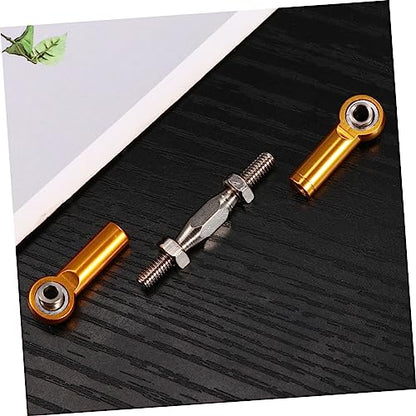 Vaguelly 6pcs Aluminum Rc Car Rod Linkages Turnbuckle Extension for Rc Truck Buggy Steering Upgrade Parts - color: Yellow