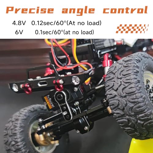 12g Micro Servo Rc Steering Metal Gear Digital for Axial Scx24, 1Pcs | Mini Small Servo Motor, Upgrade Parts With Horn Arm, for 1/24 Rc Crawler Plane Airplane Robot. Powerful, Smooth, Quiet, Fast