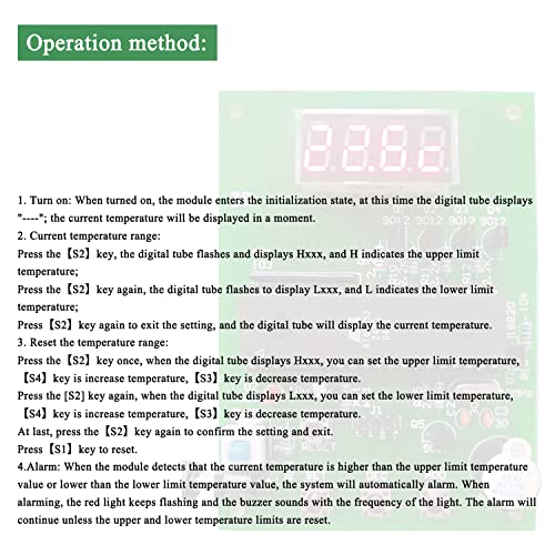 DIY Soldering Practice Kits DS18B20 Temperature Sensor Module DIY Electronic Kits Soldering Project Kit 0-99 ℃ (32℉-210℉) Dingdong Store