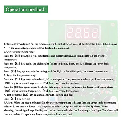 DIY Soldering Practice Kits DS18B20 Temperature Sensor Module DIY Electronic Kits Soldering Project Kit 0-99 ℃ (32℉-210℉) Dingdong Store