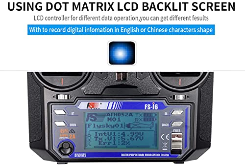 FLYSKY FS-i6 6CH 2.4GHz Radio System RC Transmitter Controller w/FS-iA6 Receiver for RC Helicopter Plane Quadcopter Glide (Mode_2)