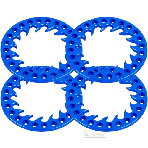 RC Metal 1.9 Beadlock Wheels Replacement Ring for 1/10 Crawler RC Car TRX4 SCX10 90046 90047,Alloy 1.9" Beadlock Rims Replacement Ring,4pcs,Navy Blue - color: Navy Blue(4pcs)