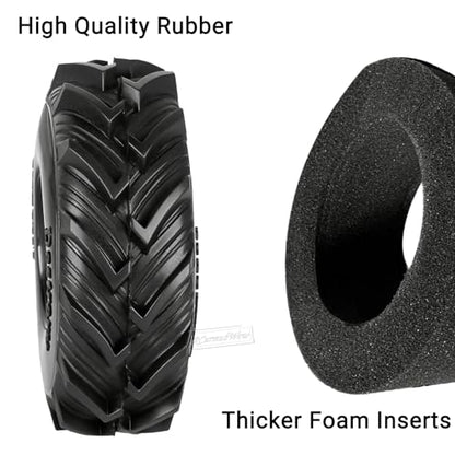 RC 1.0 Beadlock Tires for 1/18 TRX4M / Ascent-18 / SCX24 / FCX24 RC Crawler,1.0 In High Traction High Grip Rubber Tires w/Foam Insert,Style 2 - style: Style2(4pcs)