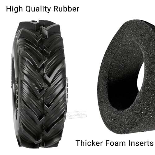 RC 1.0 Beadlock Tires for 1/18 TRX4M / Ascent-18 / SCX24 / FCX24 RC Crawler,1.0 In High Traction High Grip Rubber Tires w/Foam Insert,Style 2 - style: Style2(4pcs)